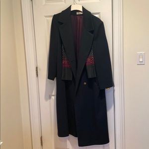 100% green wool coat Forecaster of Boston